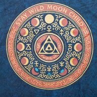 T-shirt Nomad Sari en coton Délavé - Reste sauvage, enfant de la lune - Bleu - Petit
