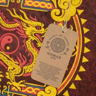 T-shirt Nomad Sari en coton Délavé- Dragon Mandala - Bordeaux - Petit
