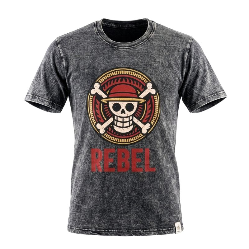 T-shirt Nomad Sari en coton Délavé - Rebel - Charbon - Petit