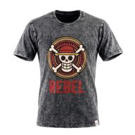 T-shirt Nomad Sari en coton Délavé - Rebel - Charbon - Petit