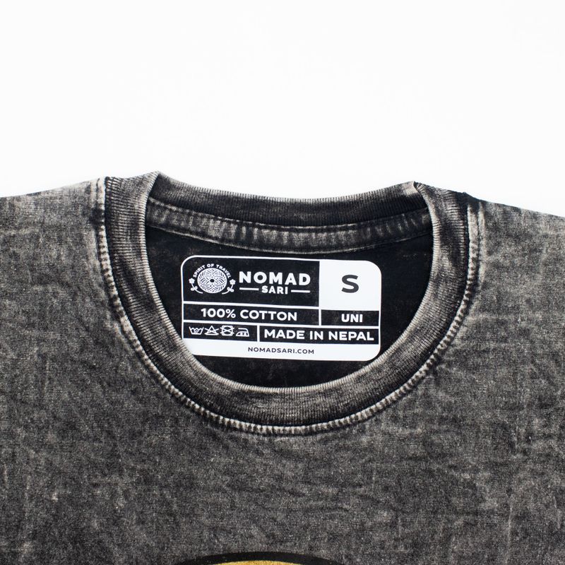 T-shirt Nomad Sari en coton Délavé - Rebel - Charbon - Petit