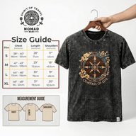T-shirt Nomad Sari en coton délavé - Boussole de la vie - charbon - petit