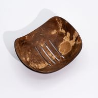 Porte-Savon Naturel en Noix de Coco - Ovale - 11cm