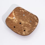 Porte-Savon Naturel en Noix de Coco - Carré - 11cm