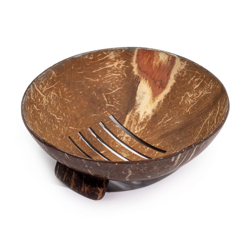 Porte-Savon Naturel en Noix de Coco - Rond - 11 cm