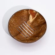 Porte-Savon Naturel en Noix de Coco - Rond - 11 cm