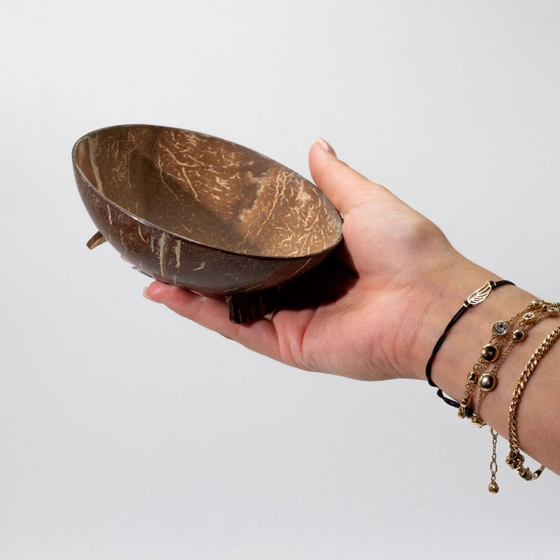 Porte-Savon Naturel en Noix de Coco - Rond - 11 cm