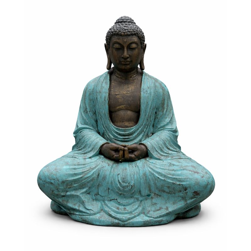 Grand Bouddha Thaï Turquoise & Pierre - 0,96 m