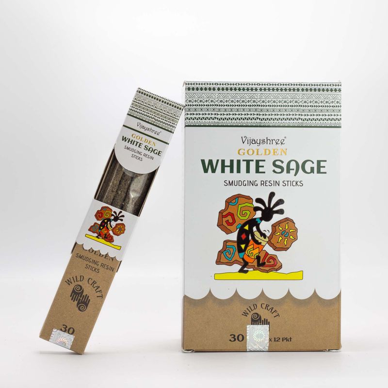Bâtons de Résine Golden Sauge Blanche – 30 g