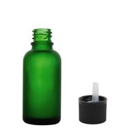 bouteilles compte-gouttes en verre vert givré de 30 ml avec bouchon compte-gouttes à sécurité enfant