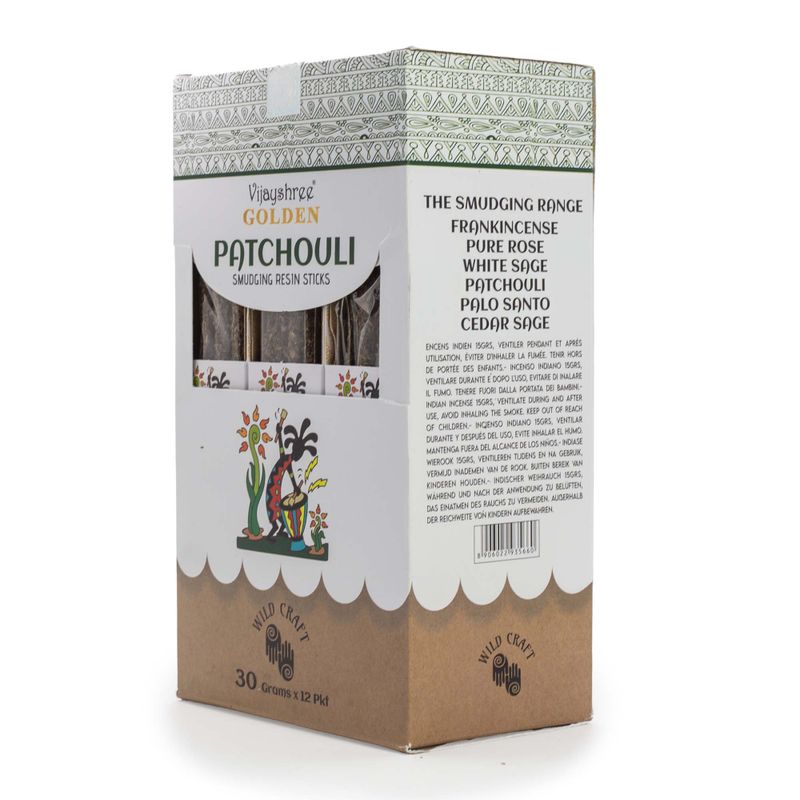 Bâtons de Résine Golden Patchouli – 30 g