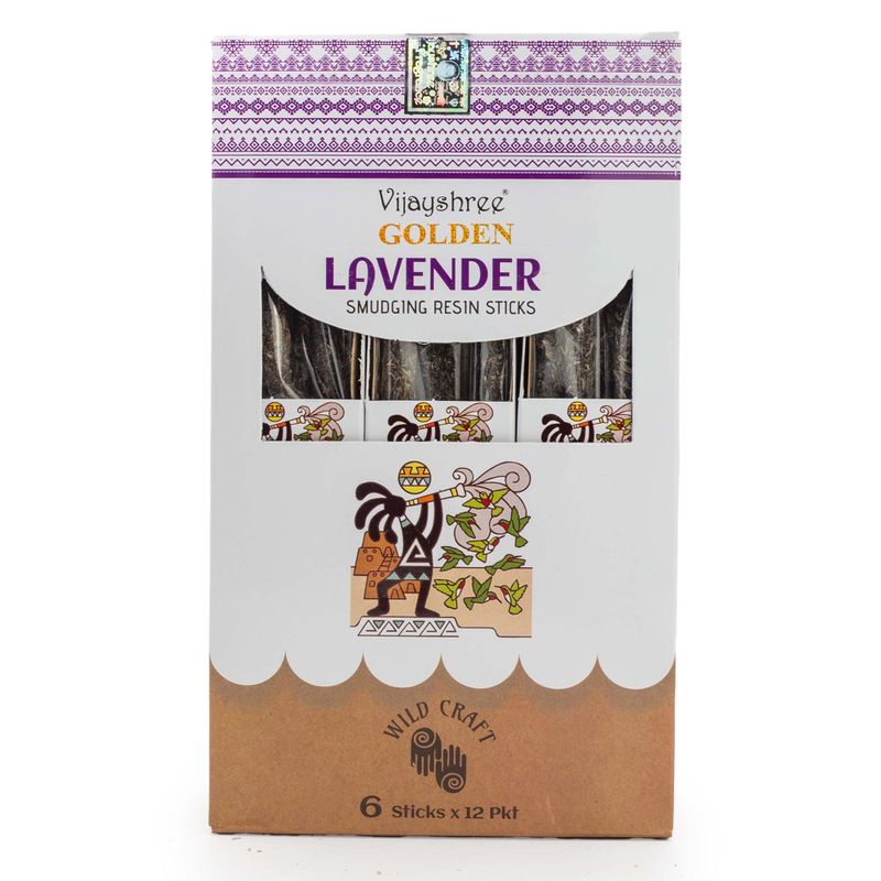 Bâtons d’Encens Résine Purifiante – Lavande Dorée 30 g (6 pcs)