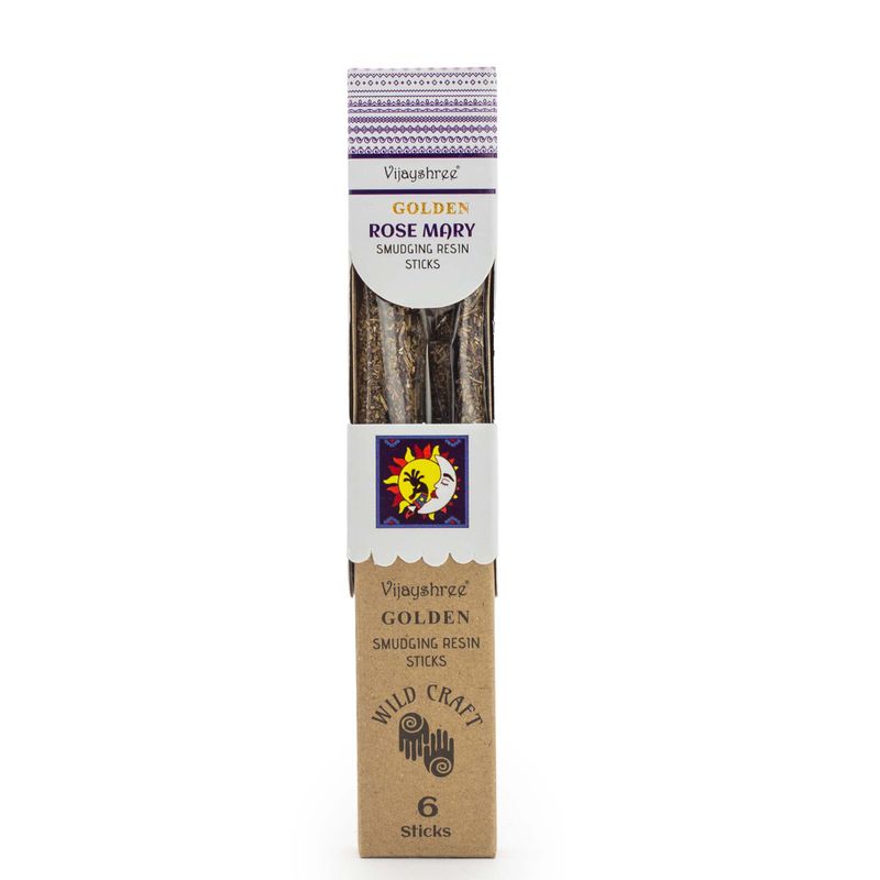 Bâtons d’Encens Résine Purifiante – Romarin Doré 30 g (6 pcs)