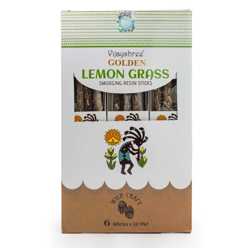 Bâtons d’Encens Résine Purifiante – Citronnelle Dorée 30 g (6 pcs)
