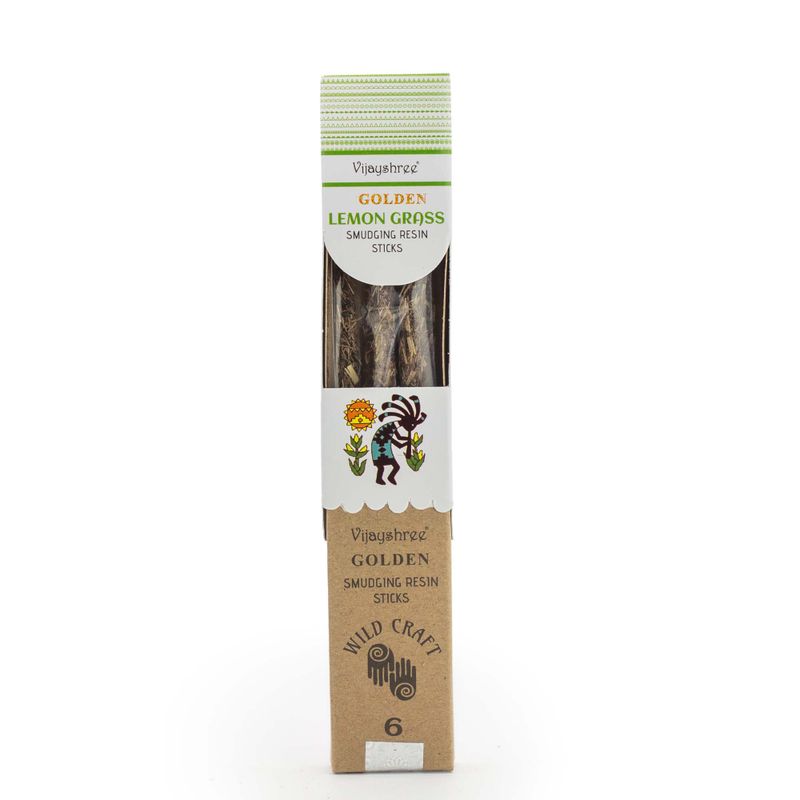 Bâtons d’Encens Résine Purifiante – Citronnelle Dorée 30 g (6 pcs)