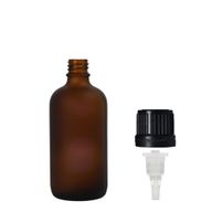 bouteilles compte-gouttes en verre ambré givré de 10 ml avec bouchon compte-gouttes