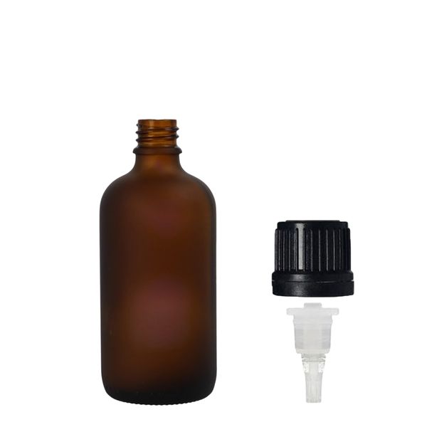 bouteilles compte-gouttes en verre ambré givré de 10 ml avec bouchon compte-gouttes