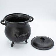 Très Gros Chaudron en Fonte avec Triple Lune 23x18 cm (au moins 4 kg)