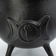 Très Gros Chaudron en Fonte avec Triple Lune 23x18 cm (au moins 4 kg)