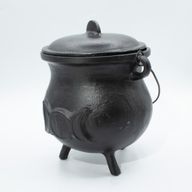Très Gros Chaudron en Fonte avec Triple Lune 23x18 cm (au moins 4 kg)