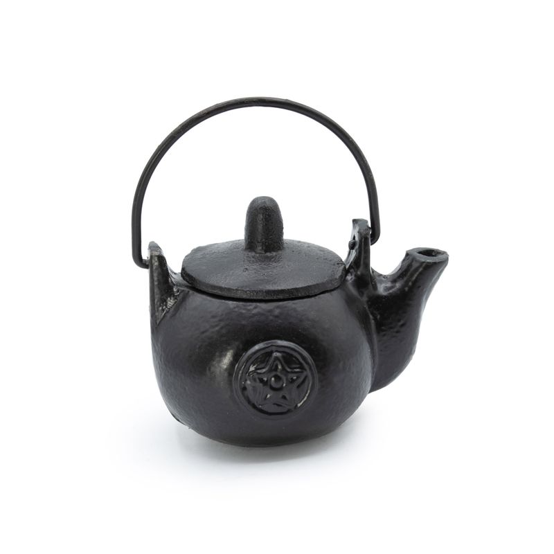 Petit Chaudron Rituel en Fonte avec Pentagone – 8 x 8 x 10 cm
