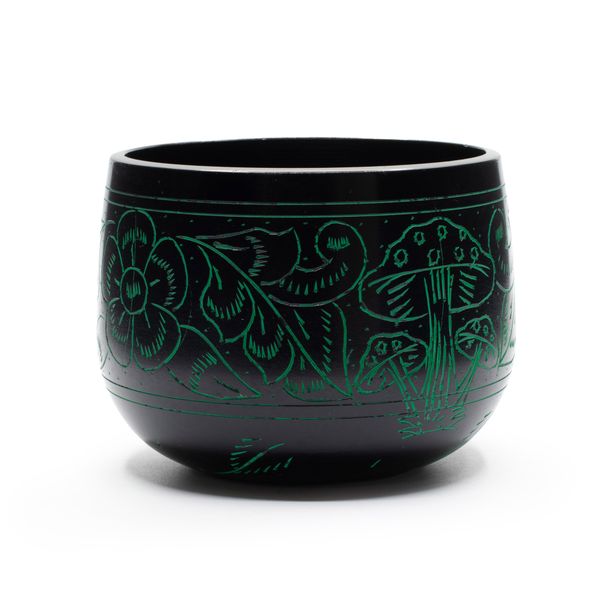 Bol Chantant en Fonte – Champignon Magique - Vert (15 cm)