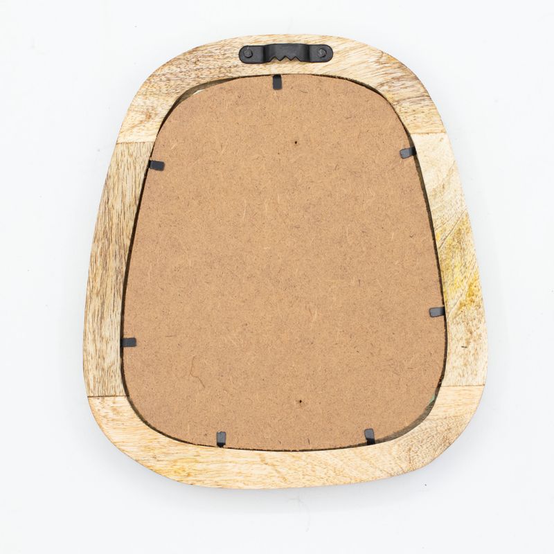 Ensemble de 3 Miroirs en Forme de Galets - Finition Brun Foncé