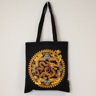 Sac Cabas Basique Iconic - Dragon Yin et Yang - Noir 6 oz (40 × 36 cm)