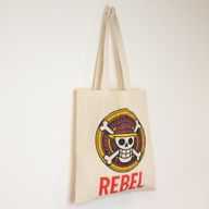 Sac Tote Bag Basique Iconic - REBEL - (40x37cm) - Naturel 4oz