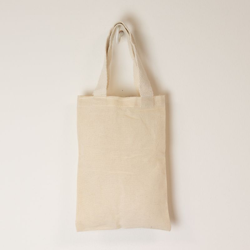 Mini Sac Tote Bag Basique Iconic - non imprimé - (25 x 20 cm) - naturel 4 oz