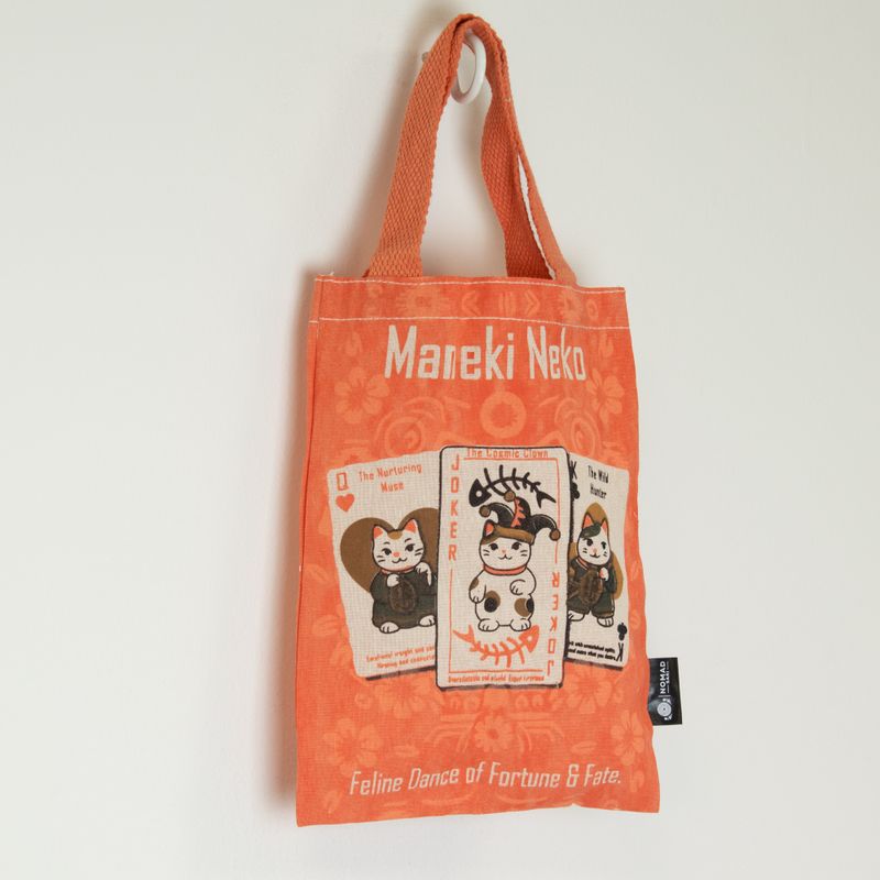 Mini Sac Cabas Cadeau Basique Iconic - Maneki Neko (4 designs assortis) - (25 x 20 cm) - Naturel 4 oz