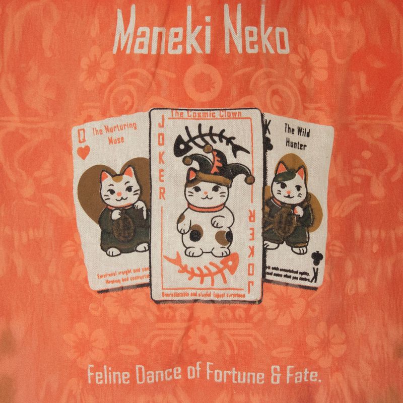 Mini Sac Cabas Cadeau Basique Iconic - Maneki Neko (4 designs assortis) - (25 x 20 cm) - Naturel 4 oz