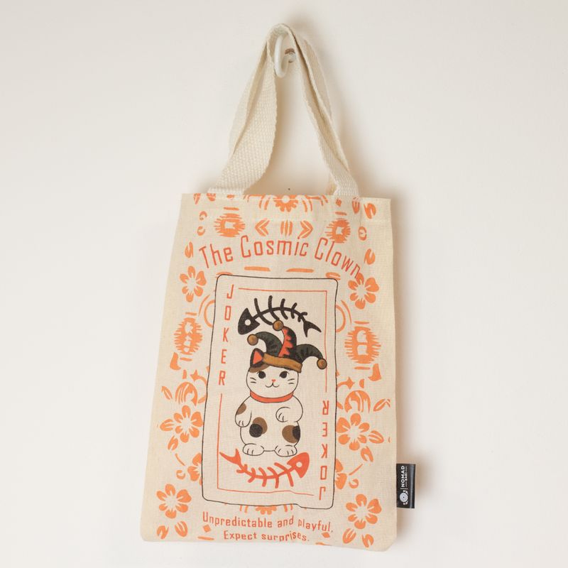Mini Sac Cabas Cadeau Basique Iconic - Maneki Neko (4 designs assortis) - (25 x 20 cm) - Naturel 4 oz