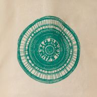 Mini Cabas Cadeau Iconique - Urban Mandala (4 couleurs assorties) - (25 x 18 cm) - Naturel 4 oz