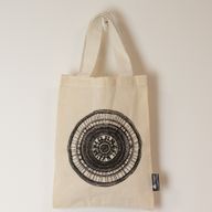 Mini Cabas Cadeau Iconique - Urban Mandala (4 couleurs assorties) - (25 x 18 cm) - Naturel 4 oz