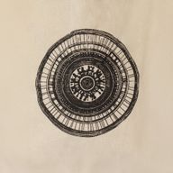 Mini Cabas Cadeau Iconique - Urban Mandala (4 couleurs assorties) - (25 x 18 cm) - Naturel 4 oz