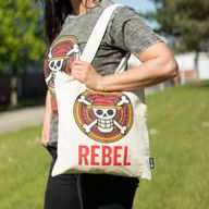 Sac Tote Bag Basique Iconic - REBEL - (40x37cm) - Naturel 4oz