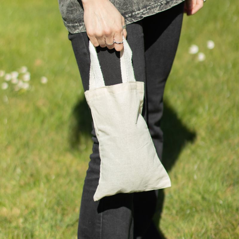 Mini Sac Tote Bag Basique Iconic - non imprimé - (25 x 20 cm) - naturel 4 oz