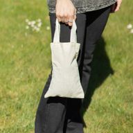 Mini Sac Tote Bag Basique Iconic - non imprimé - (25 x 20 cm) - naturel 4 oz