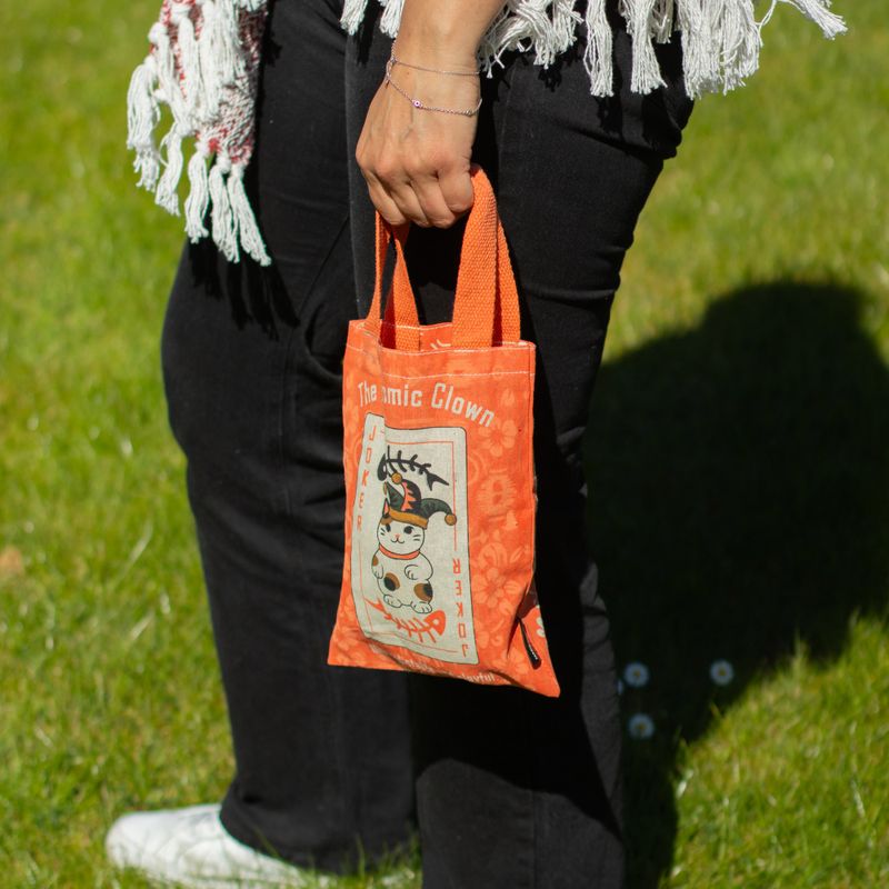 Mini Sac Cabas Cadeau Basique Iconic - Maneki Neko (4 designs assortis) - (25 x 20 cm) - Naturel 4 oz