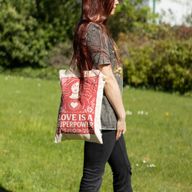 Sac Tote Bag Toni Iconic- L'amour est un super-pouvoir (42 x 30 cm) - Naturel 10 oz
