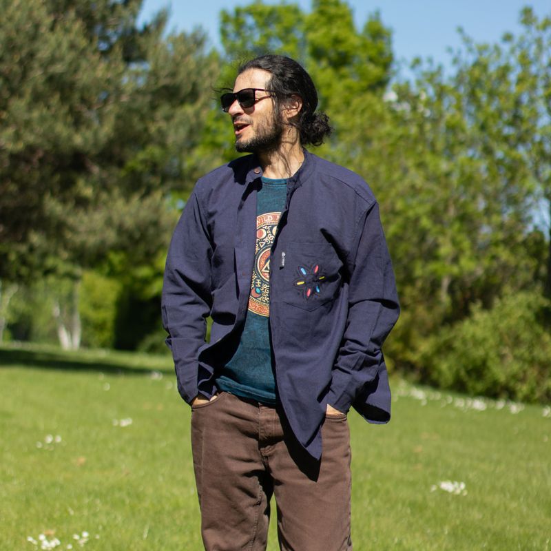 Chemise Nomad Sari Kathmandu - indigo - moyen