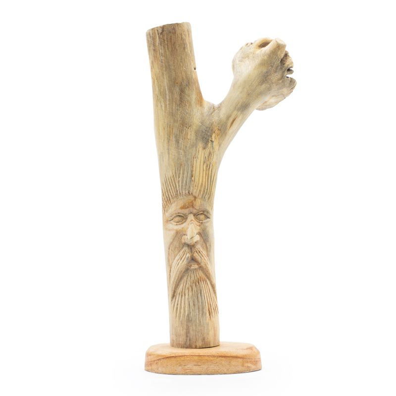 Sculpture en Bois Artisanale - Greenman