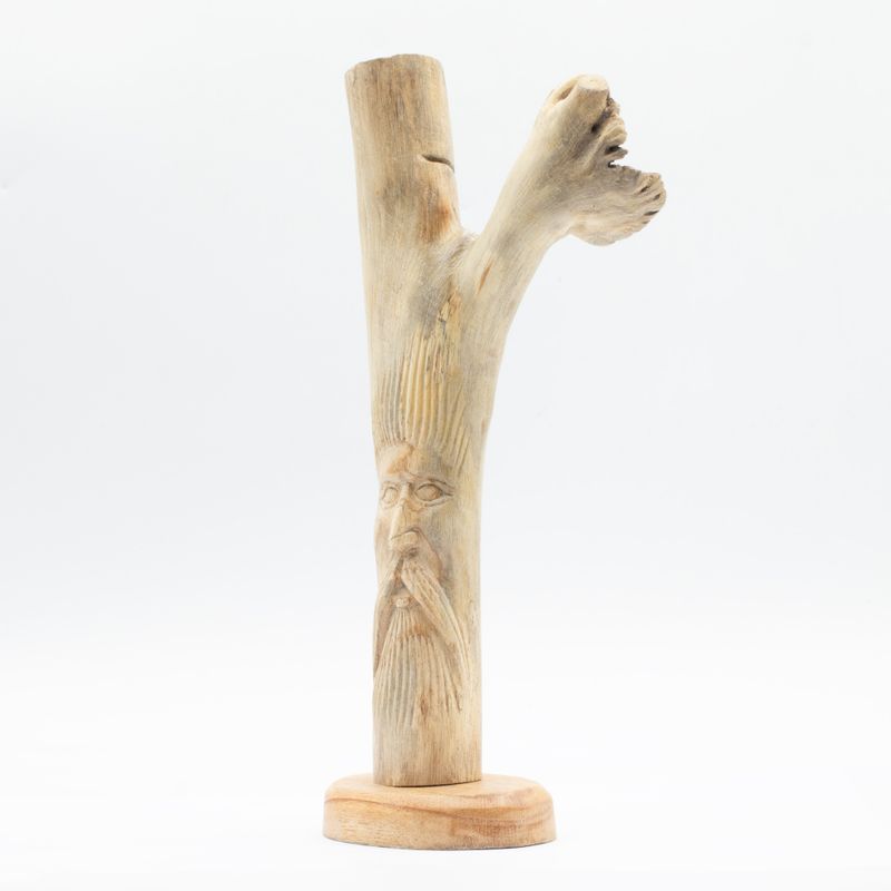 Sculpture en Bois Artisanale - Greenman