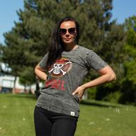 T-shirt Nomad Sari en coton Délavé - Rebel - Charbon - Petit