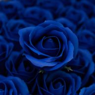 Roses de Savon pour Bouquet- Medium/Indigo