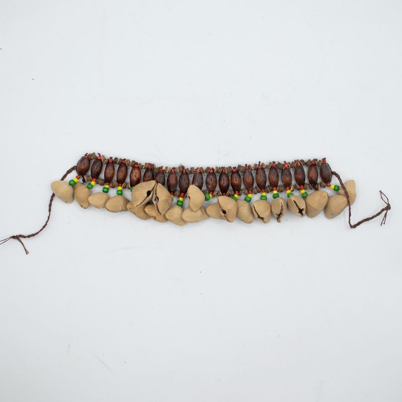 Hochet de Cheville en Coque de Kenari - Bracelet à grelots (20 coques)
