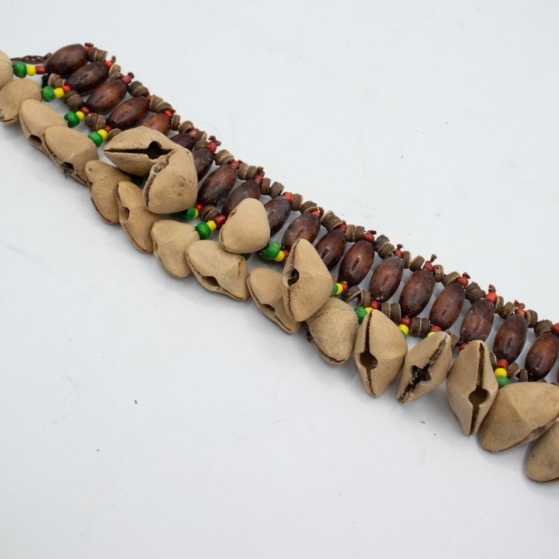Hochet de Cheville en Coque de Kenari - Bracelet à grelots (20 coques)