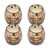 Mosaïque Ambrée – Bougies En Pot En Verre – Petit