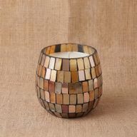 Mosaïque Ambrée – Bougies En Pot En Verre – Petit